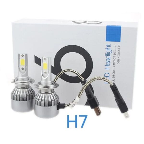 

Комплект LED ламп ближний и дальний свет C6 HeadLight H7 12v-24v 2шт