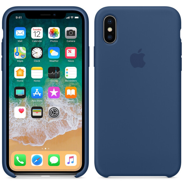 

Чехол силиконовый оригинальный для iPhone X Blue Cobalt (23972)