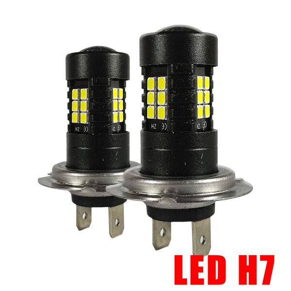 

Противотуманные LED (лэд) лампы Н7. Светодиодная лампа 21 диод CREE, SMD 3030. \ 12-24V КОМПЛЕКТ
