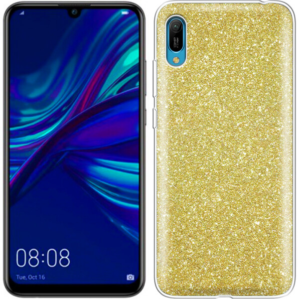 

Чехол силиконовый 3in1 Блёстки для Huawei Y6 2019/Y6 Pro Gold (26781)