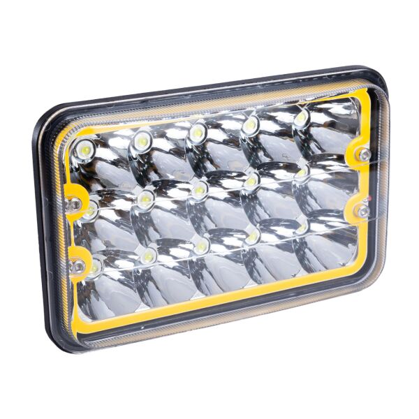 

Фара LED прямоугольная 45W (15 диодов) (ближн. + дальний) (+ LED кольцо белое)