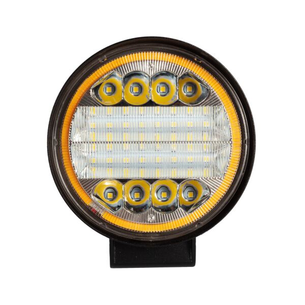 

Фара LED круглая черная 72W, 42 ламп, широкий луч 10/30V 6000K толщина: 45 мм + LED кольцо
