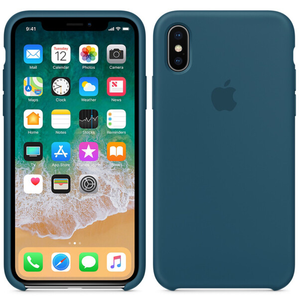 

Чехол силиконовый оригинальный для iPhone X Cosmos Blue (23965)