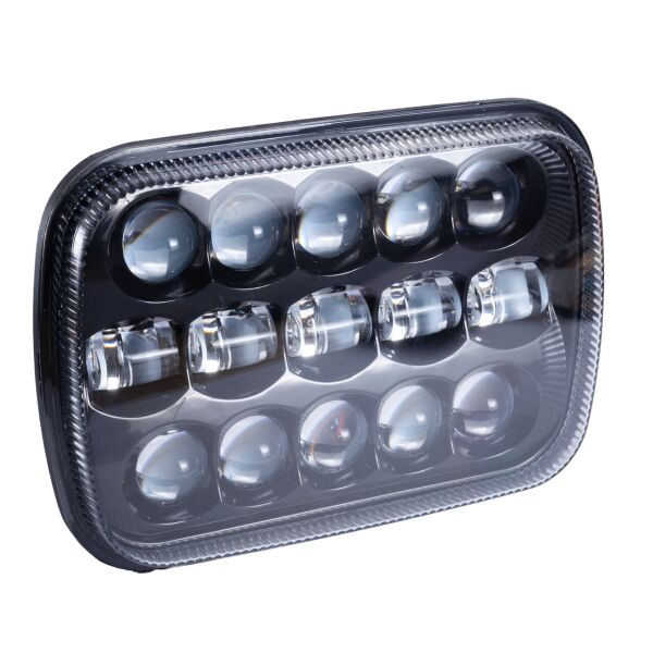 

Фара LED прямоугольная 80W (15 диодов) (ближний + дальний) 3D линза