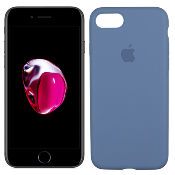 

Чехол силиконовый оригинальный для iPhone 7/8 Морской синий FULL (25981)