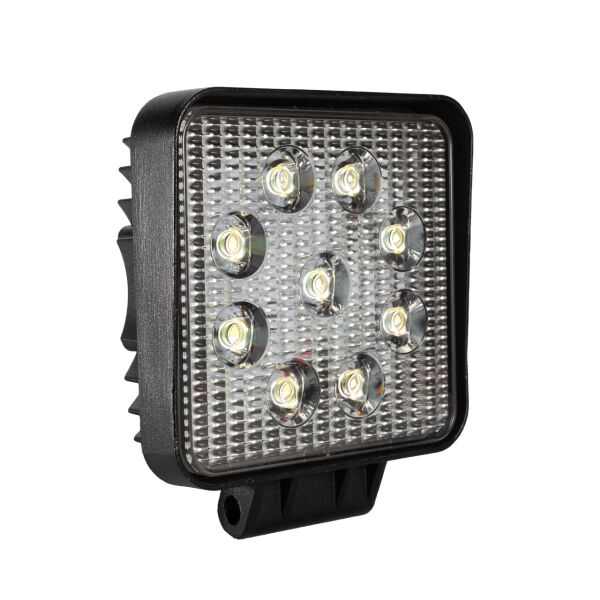 

LED фара квадратная 27W, 9 ламп, широкий луч 10/30V 6000K