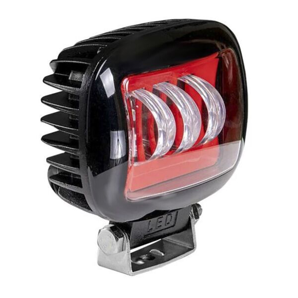 

Фара LED прямоугольная 30W (3 диода) red