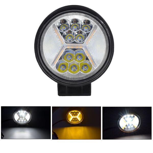 

Фара LED круглая 42W (+ led х + strobe light)