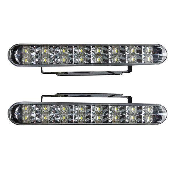 LED фары ДХО по 16 диодов в каждой! Светодиодные 12В \ Двухрядные!