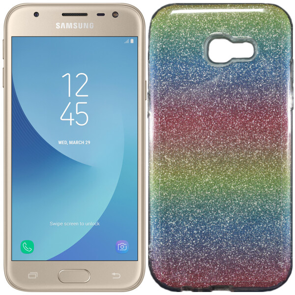 

Чехол силиконовый 3in1 Блёстки для Samsung A520 2017 Rainbow (19806)