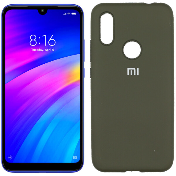 

Чехол силиконовый оригинальный для Xiaomi Redmi 7 Оливковый FULL (26370)