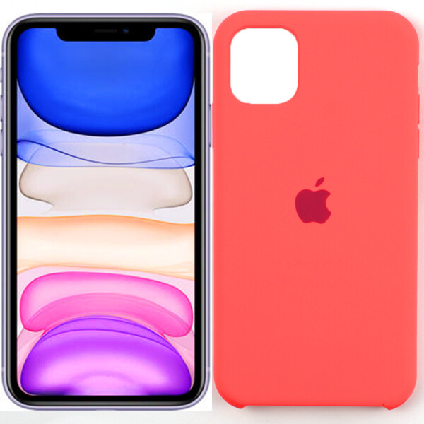 

Чехол силиконовый оригинальный для iPhone 11 Ярко Розовый (27407)