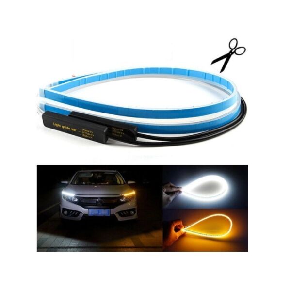 

Гибкие ленты LED ДХО с повторителем поворотов 30 см! Дневные ходовые огни с поворотником