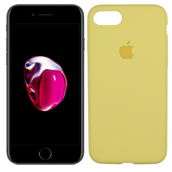 

Чехол силиконовый оригинальный для iPhone 7/8 Желтый FULL (25979)