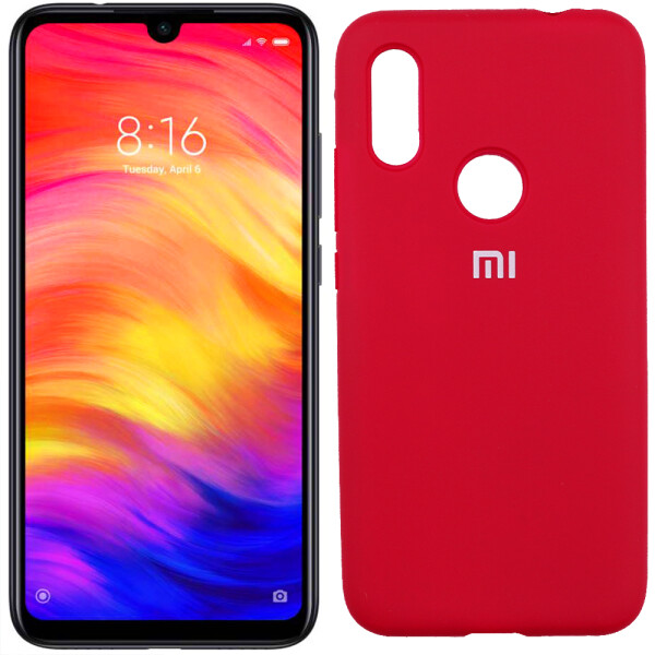 

Чехол силиконовый оригинальный для Xiaomi Redmi 7 Вишневый FULL (26386)