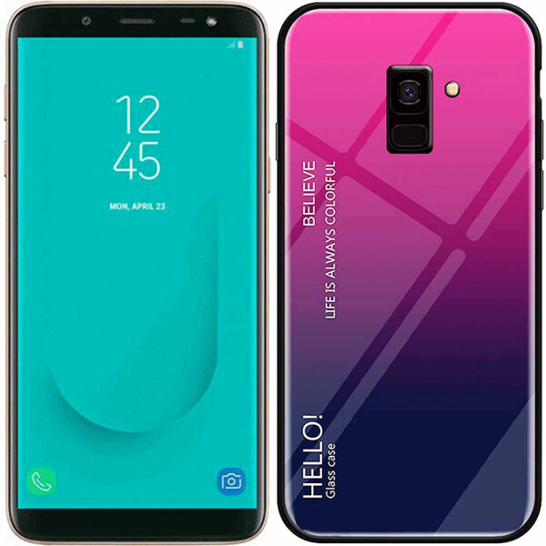 

Чехол TPU Gradient HELLO Glass для Samsung J600 Розовый (26905)