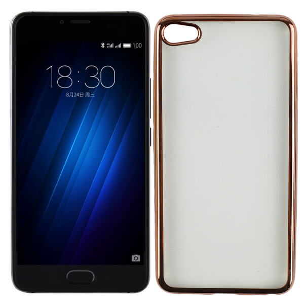 

Чехол силиконовый с окантовкой для Meizu U20 розовый (13296)
