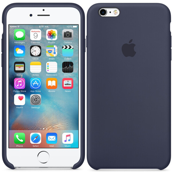 

Чехол оригинальный силиконовый для iPhone 6/6s Plus Темно Синий (15794)