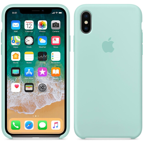 

Чехол силиконовый оригинальный для iPhone X Marina Green (23978)