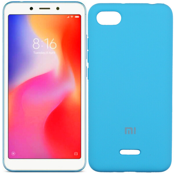 

Чехол силиконовый оригинальный для Xiaomi Redmi 6a Ярко синий FULL (26508)