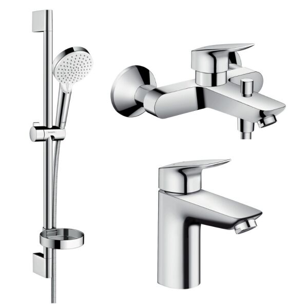 

Набор смесителей для ванны Hansgrohe Logis 1082019 (71100000+71400000+26553400) хром