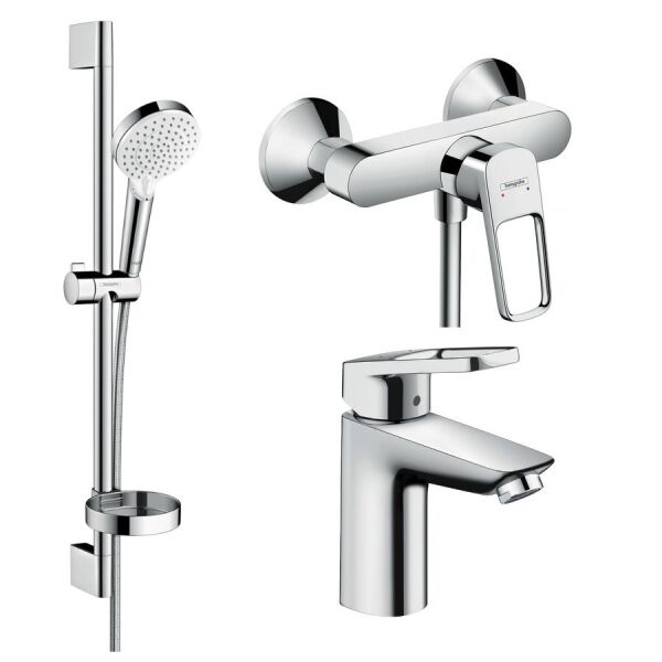 

Набор смесителей Hansgrohe Logis Loop 100 1072019 (71151000+71247000+26553400) хром