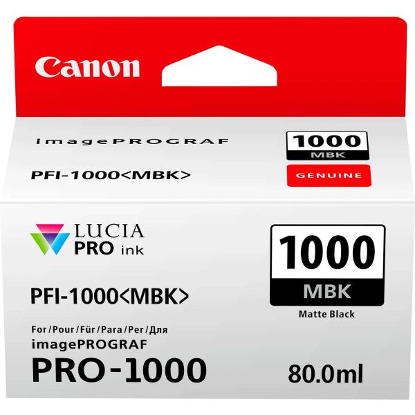 

Картридж Canon PFI-1000 MBK Matte Black (6623555)