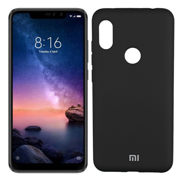 

Чехол силиконовый оригинальный для Xiaomi Redmi Note 6 Pro Чёрный FULL (26052)