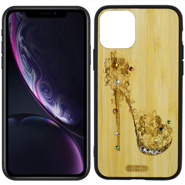 

Чехол Bamboo Wooden Case with Diamonds для iPhone 11 Pro (5.8``) Lady`s shoes (27120)