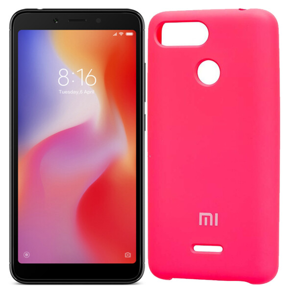 

Чехол силиконовый оригинальный для Xiaomi Redmi 6 Розовый (25659)