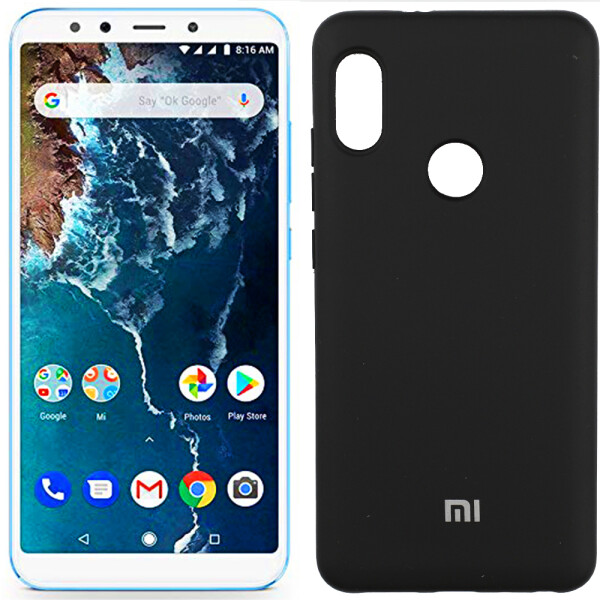 

Чехол силиконовый оригинальный для Xiaomi Redmi Note 5 Pro Чёрный FULL (26577)