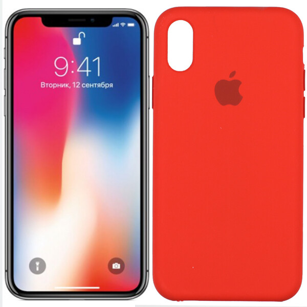 

Чехол силиконовый оригинальный для iPhone X Red (23974)