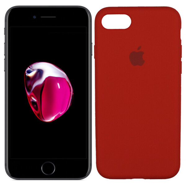

Чехол силиконовый оригинальный для iPhone 7/8 Красный FULL (25980)