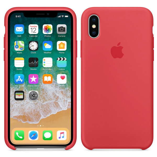 

Чехол силиконовый оригинальный для iPhone X Red Raspberry (23976)
