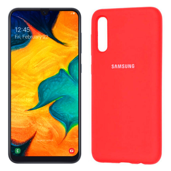 

Чехол силиконовый оригинальный для Samsung A50 2019 Красный FULL (26362)