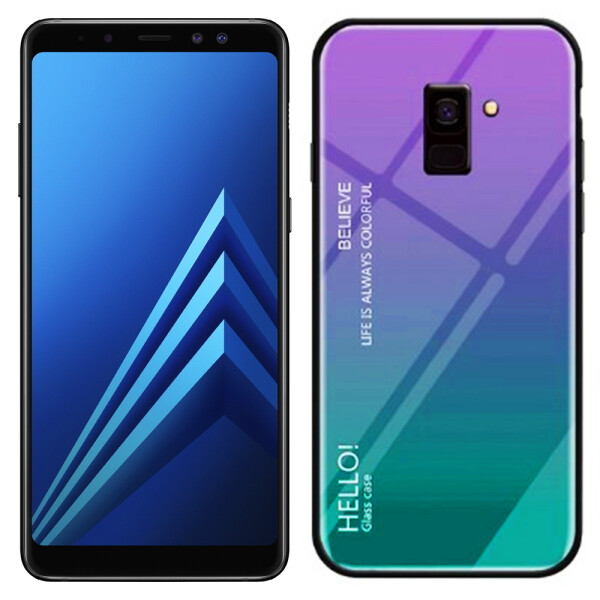 

Чехол TPU Gradient HELLO Glass для Samsung A8 Голубой (26921)
