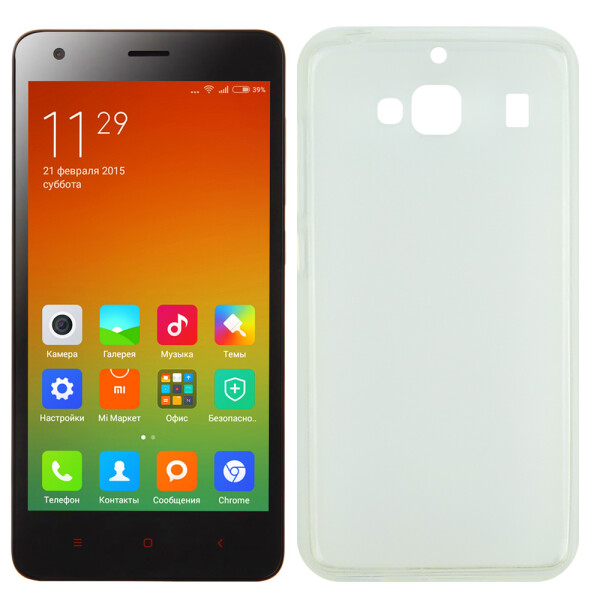 

Чехол силиконовый оригинальный для Xiaomi Redmi 2 White (8227)
