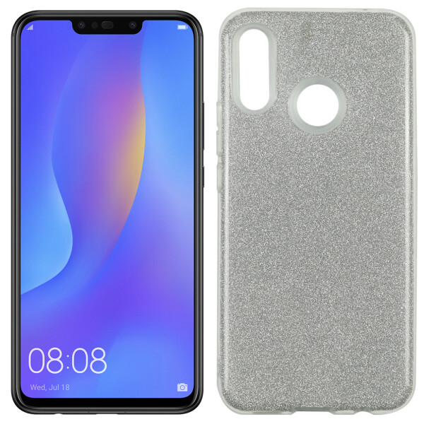 

Чехол Silicone 3in1 Блёстки для Huawei P Smart Plus White (25393)