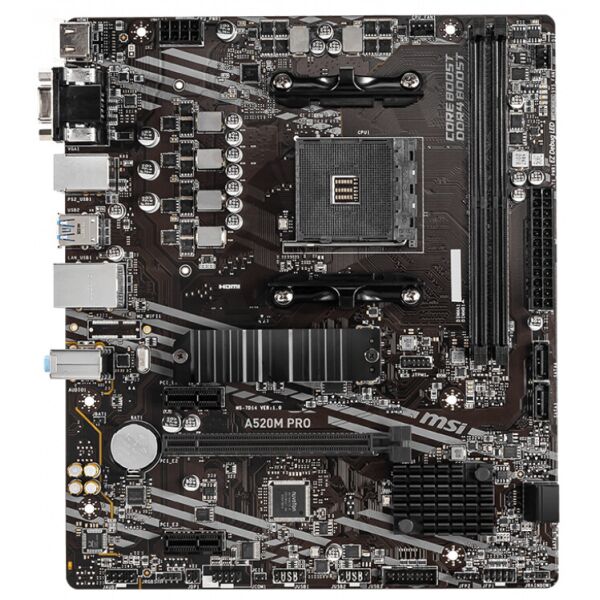 

Материнская плата MSI A520M Pro (sAM4, AMD A520) MATX (6661522)