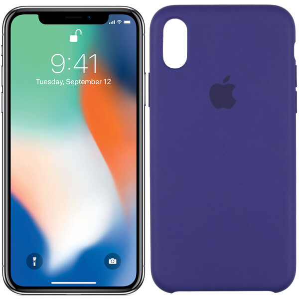 

Чехол силиконовый оригинальный для iPhone X Violet (23967)