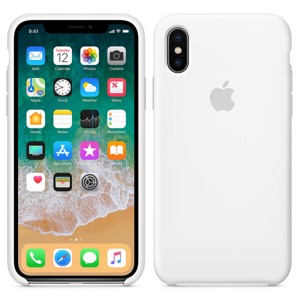 

Чехол силиконовый оригинальный для iPhone X White (23966)
