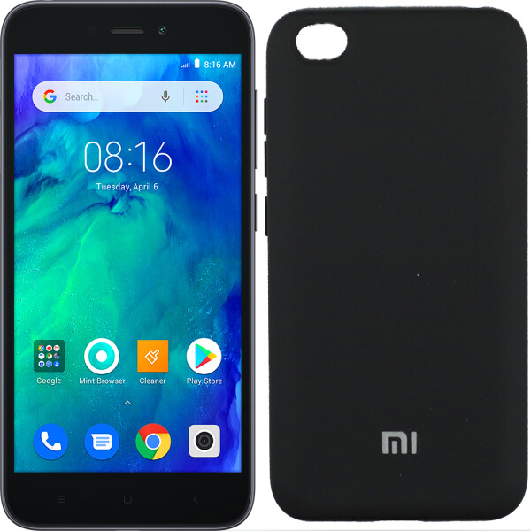 

Чехол силиконовый оригинальный для Xiaomi Redmi Go Черный FULL (26478)