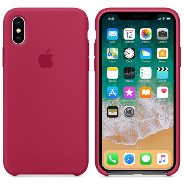 

Чехол силиконовый оригинальный для iPhone Xs Max Rose Red (26106)