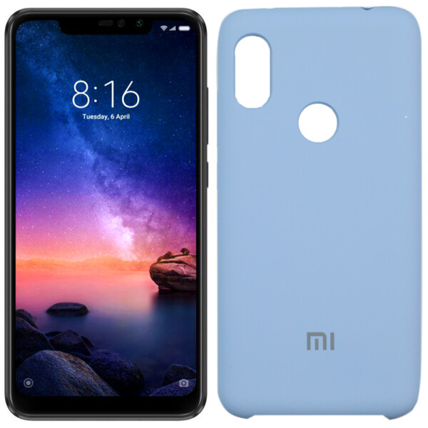 

Чехол силиконовый оригинальный для Xiaomi Redmi Note 6 Pro Голубой (27588)