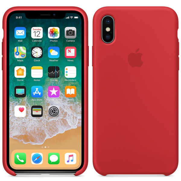 

Чехол силиконовый оригинальный для iPhone Xr Красный (24683)