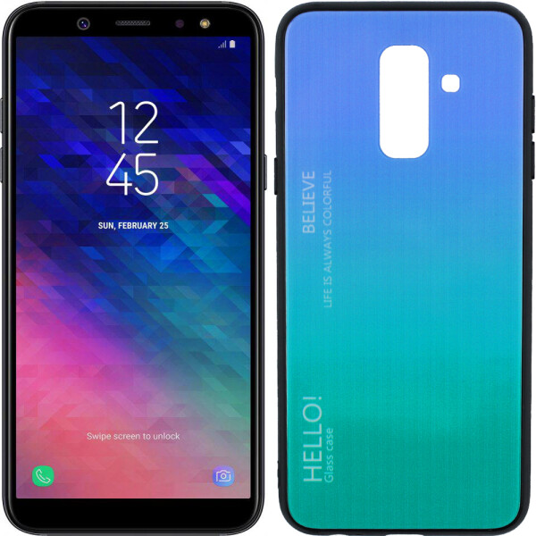 

Чехол TPU Gradient HELLO Glass для Samsung A6 Plus Голубой (26919)