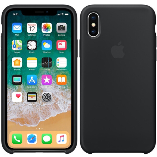 

Чехол силиконовый оригинальный для iPhone X/Xs Темно Серый (18684)