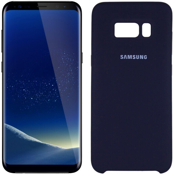 

Чехол силиконовый оригинальный для Samsung G955 Galaxy S8 Plus Синий (18698)