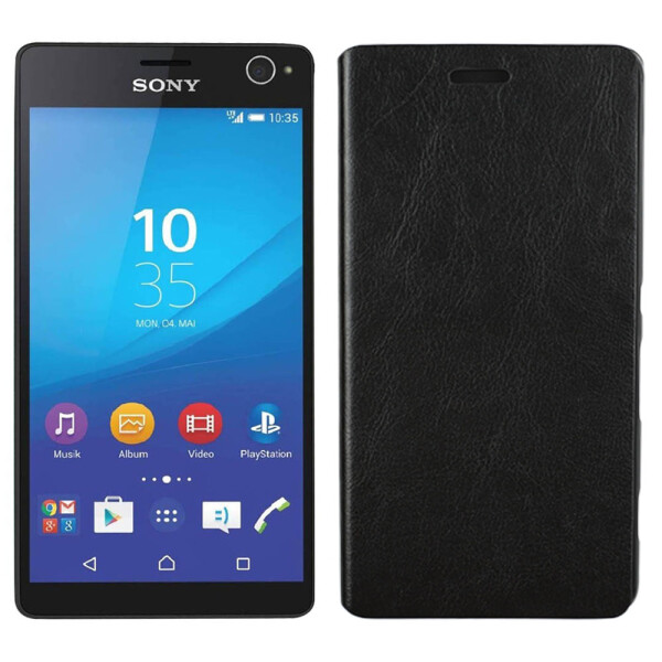 

Чехол книжка для Sony Xperia C4 Black (5698)