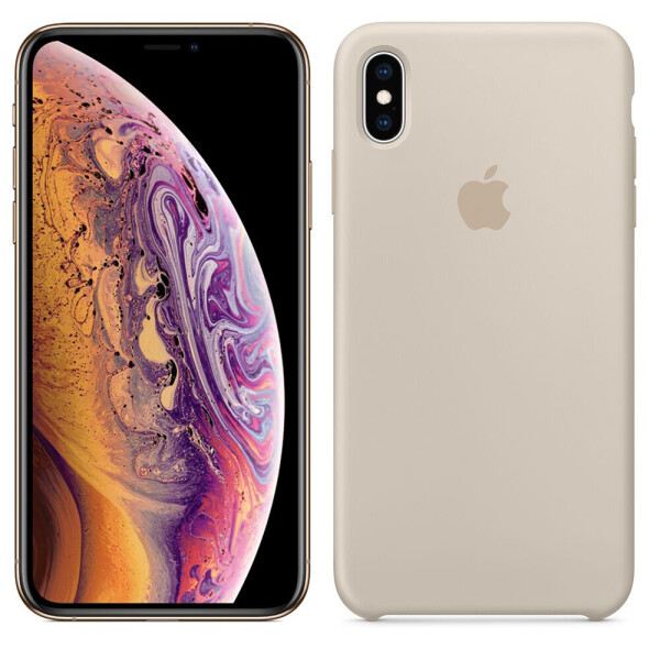 

Чехол силиконовый оригинальный для iPhone Xs Max Пепельно Серый (24667)